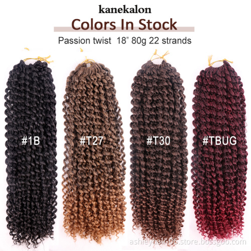 Wholesale Best Selling Ombre Water Wave 613 Passion Twist Crochet Braiding Hair Wholesale Passion Twist